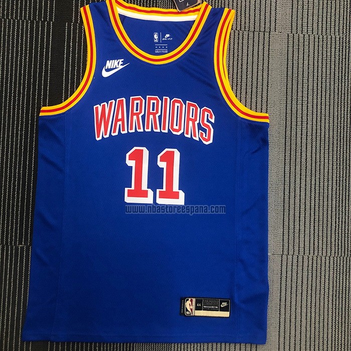 Camiseta Golden State Warriors Klay Thompson NO 11 75th Anniversary Azul